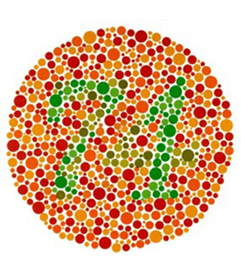piros kör a látásvizsgálatokhoz nem invazív vizuális vizsgálatok